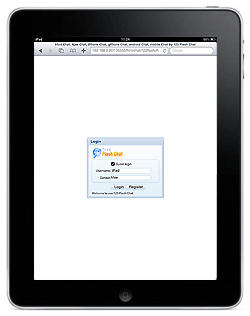 Login Flash Chat on iPad as a Guest